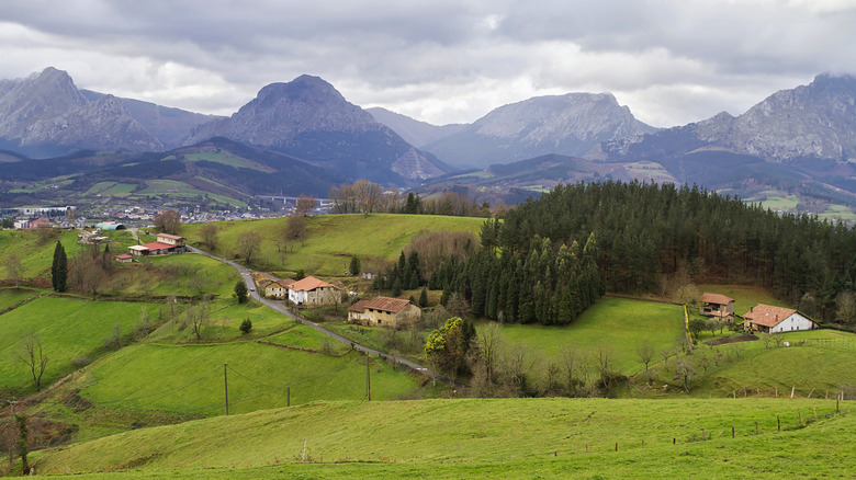 View of Lurreta and the rural area of Durango in Vizcaya province, located in the Basque country of Spain