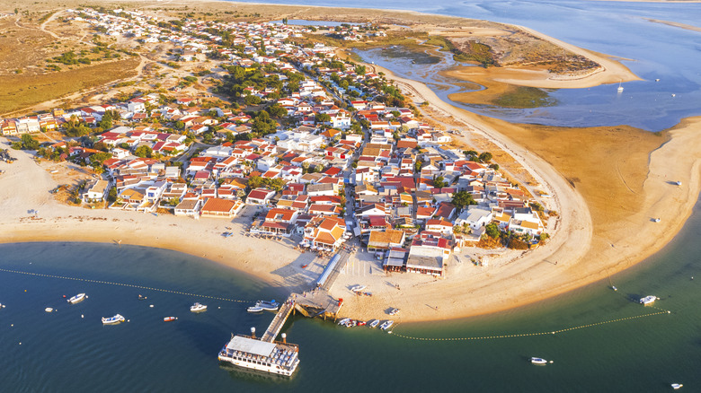 An aerial view of Armona Island