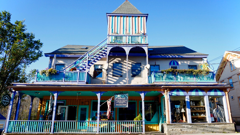 Colorful architecture in Tannersville, New York