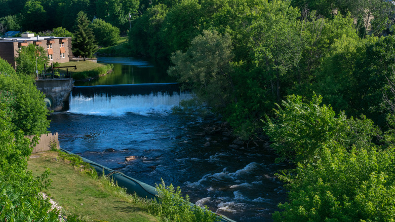 Waterfall on Salmon River in Malone, New York
