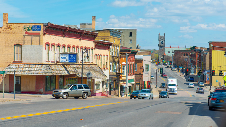 Main Street in historic downtown Malone, New York