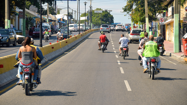 Scooter riders in Dominican Republic