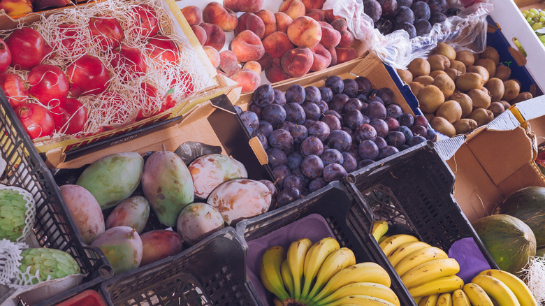 Fruits in a grocery store
