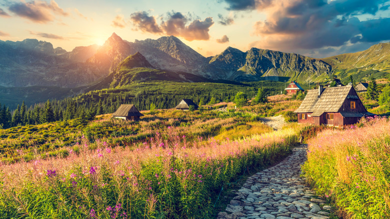 Village on stone path, Tatra Poland