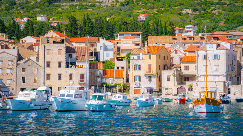 A town on the island of Vis, Croatia