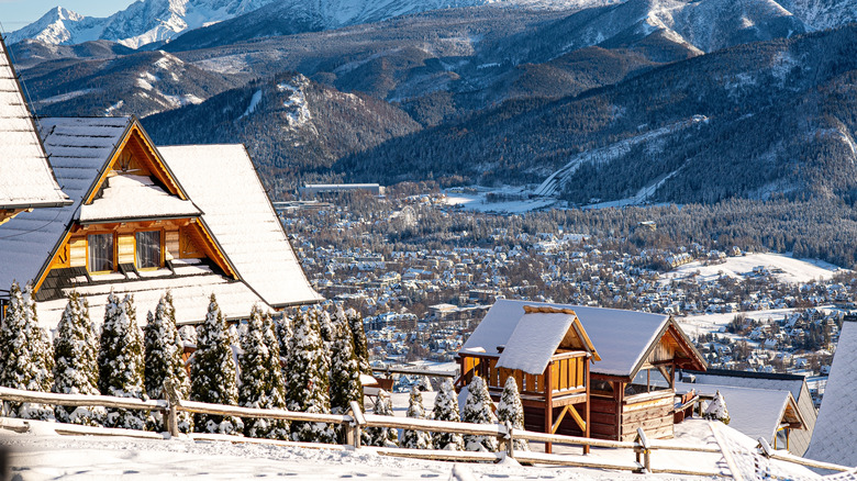 Snow on the Tatra Mountains of southern Poland