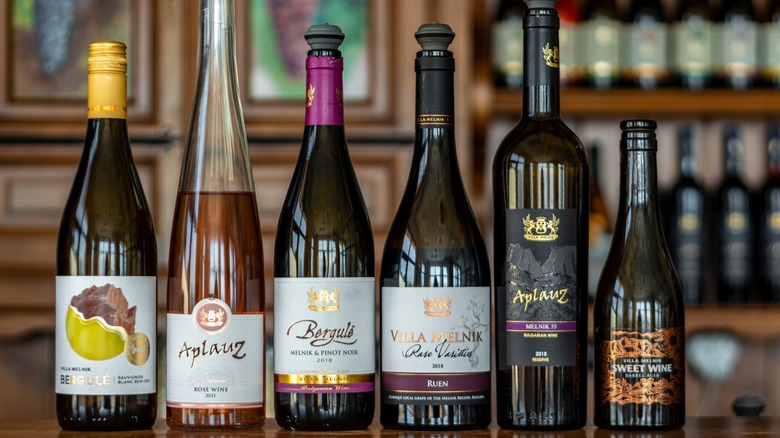 Wines from Villa Melnik, a winery located in Southwestern Bulgaria