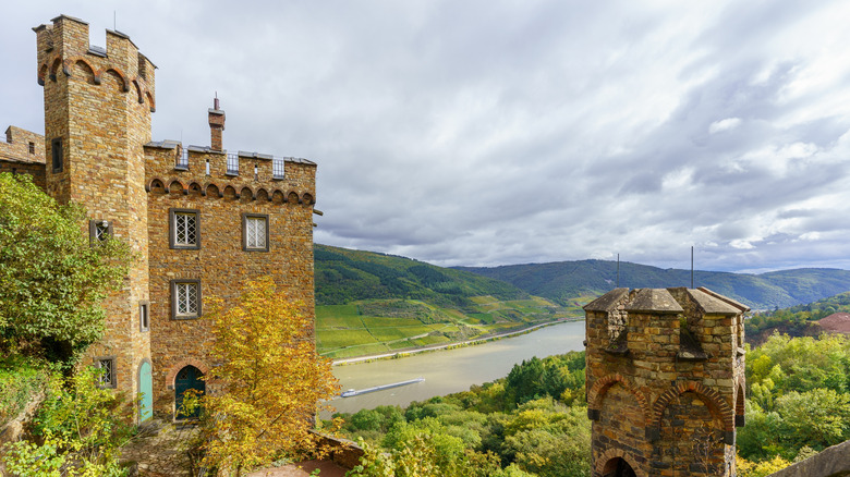 Medieval Sooneck Castle located along the UNESCO World Heritage Site designated Upper Middle Rhine Valley, Germany