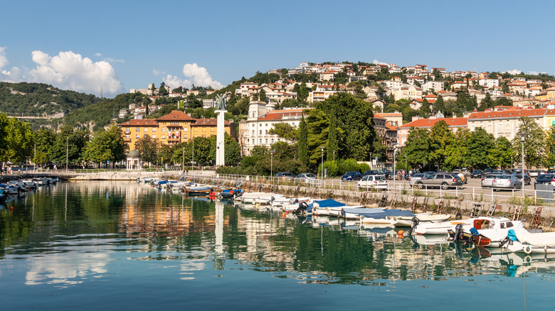 The harbor of old Rijeka in Croatia