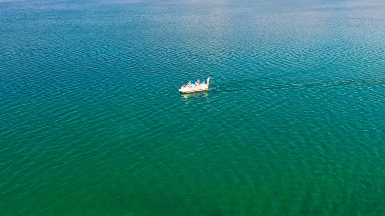 Boat sailing on Lake Ohrid