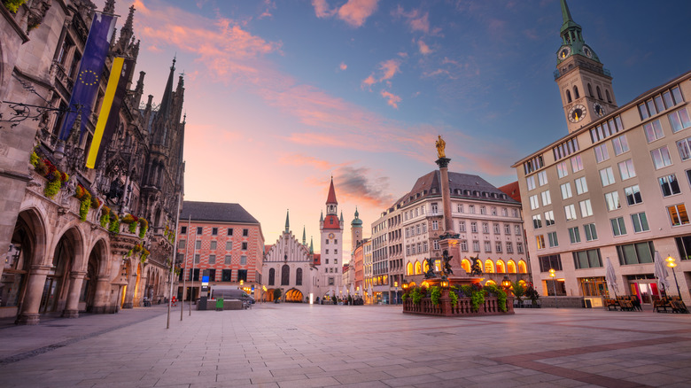 Central square in Munich, Germany