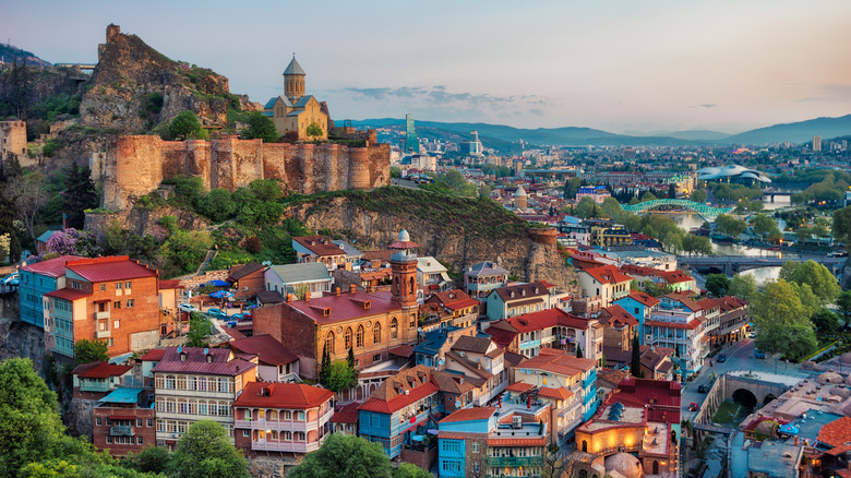 Tbilisi old town and Narikala fortress