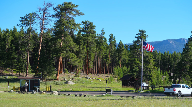View of the Glacier Basin campground, Rocky Mountain National Park, Colorado