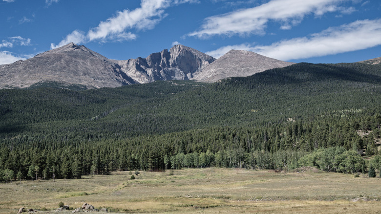Long's Peak in Rocky Mountain National Park viewed from Black Canyon Trail