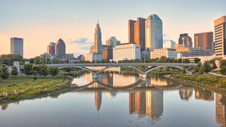 Columbus skyline on the Scioto River