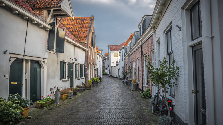 Cobblestone streets in Amersfoort, Netherlands