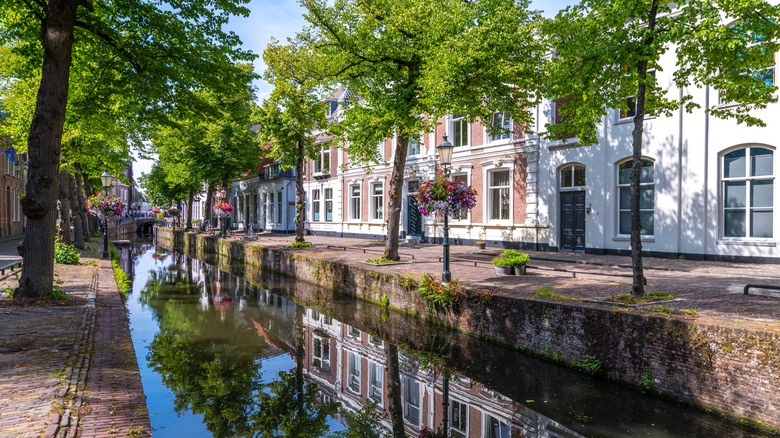 The street and canals in Amersfoort, Netherlands