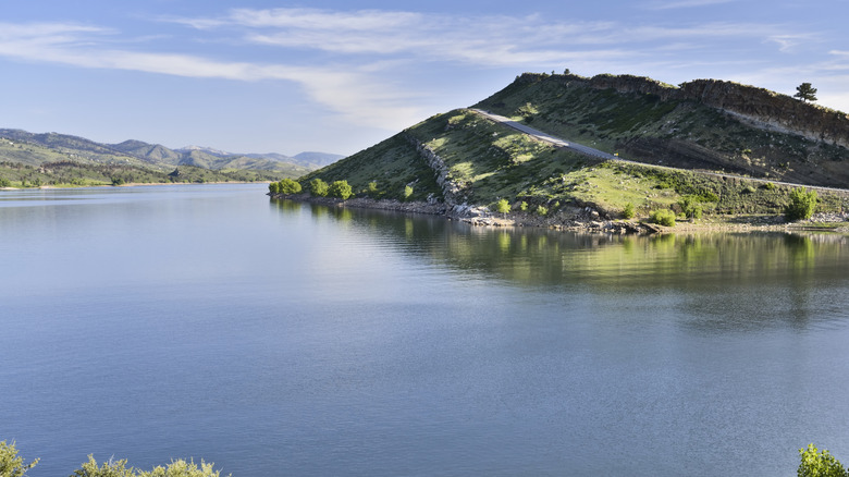 Aerial view of the Horsetooth Reservoir
