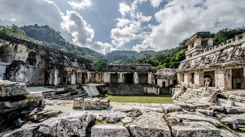 Mayan Ruins in Palenque in daylight