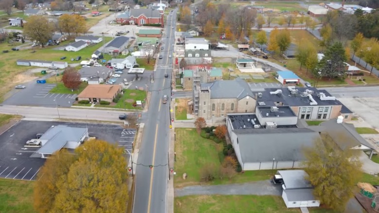 Aerial view of Faith, North Carolina