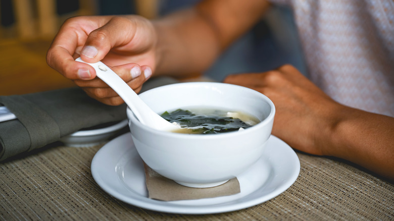 woman eating food