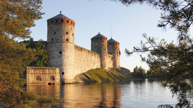 Olavinlinna in Savonlinna, Lake Saimaa, Finland