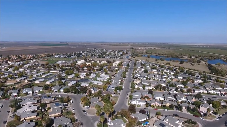 Aerial view of Firebaugh, California