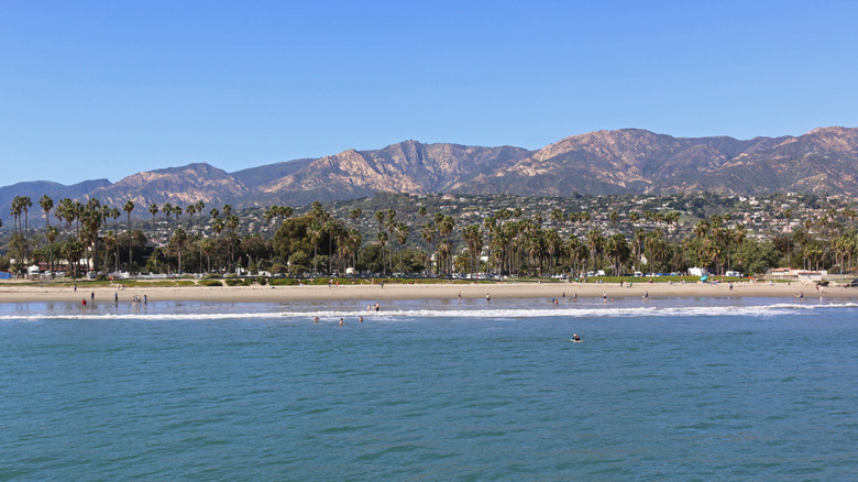 view of beach from sea