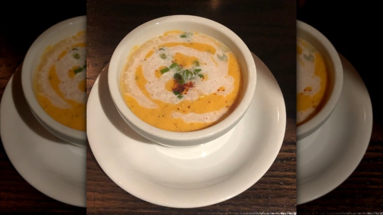 A creamy bowl of she-crab soup