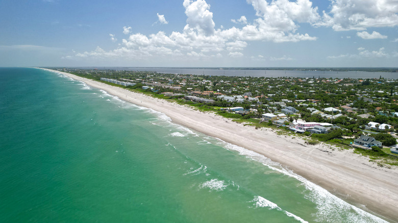 Florida's Melbourne Beach from above