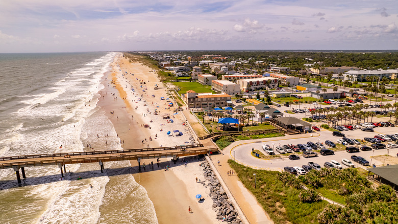 St. Augustine Beach aerial view