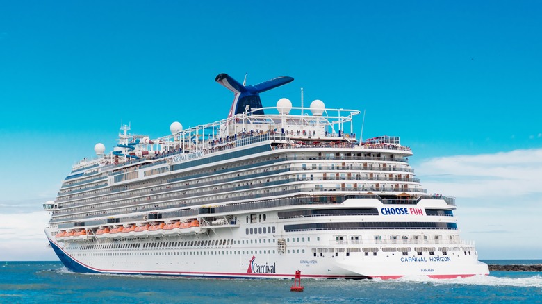 Carnival Horizon cruise ship on the water