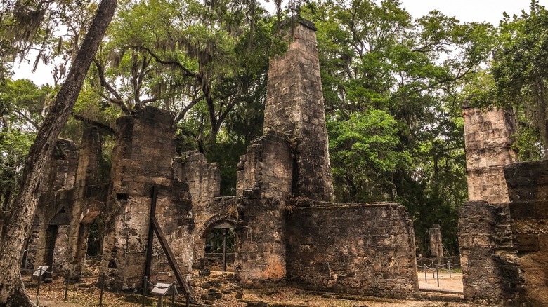 Ruins of a building made of stone