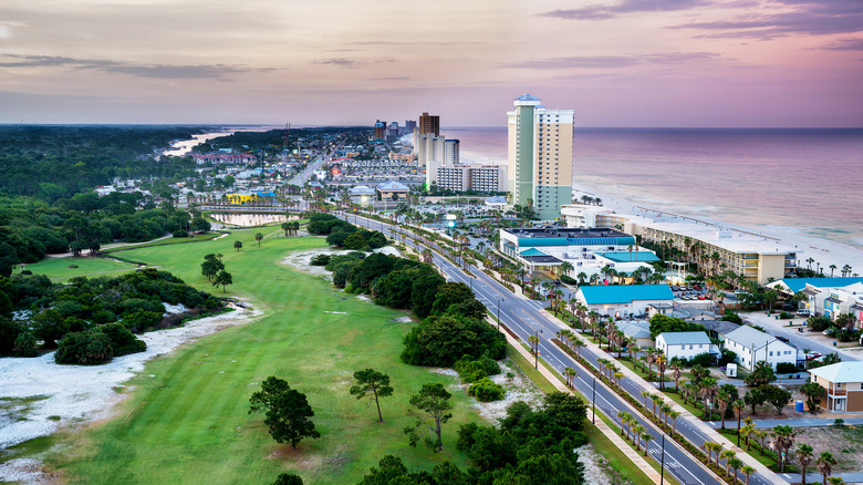 The coast of Panama City Beach in Florida