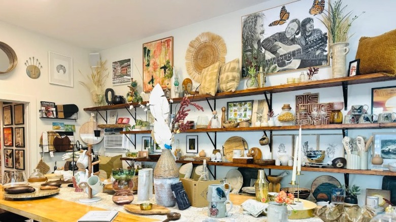 Handmade ceramics, paintings, cushions and other products at The House on Lang.