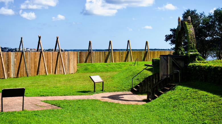 The re-created fort of Fort Caroline in Jacksonville, Florida.
