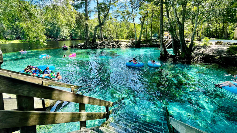 Stairs leading to Ginnie Springs in High Springs, Florida