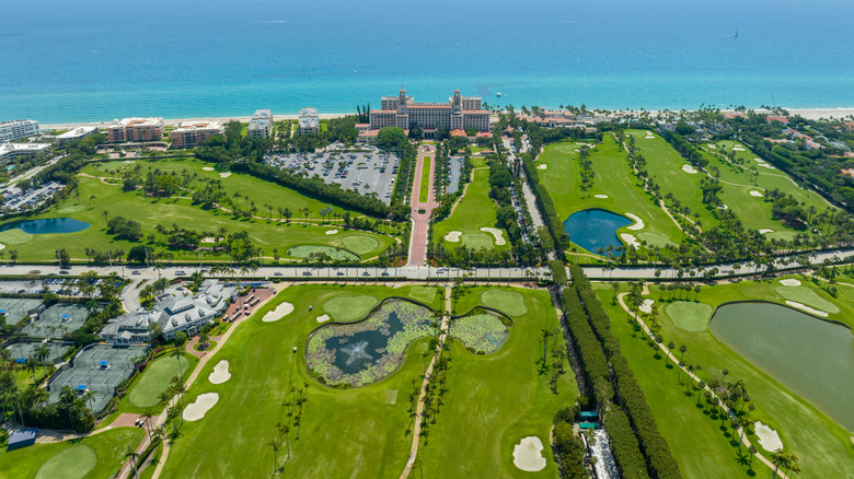 Aerial photo The Breakers Palm Beach a luxury beachfront historic landmark resort