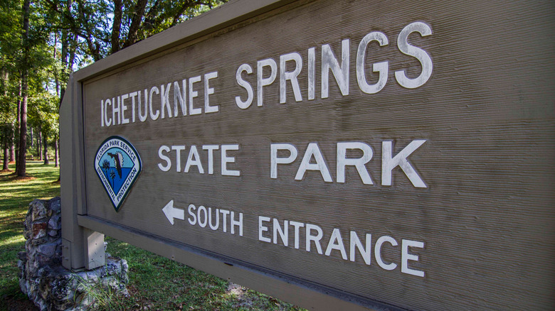 Ichetucknee south entrance sign