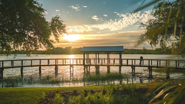 Pedestrian bridge at Lake David, Groveland, Florida