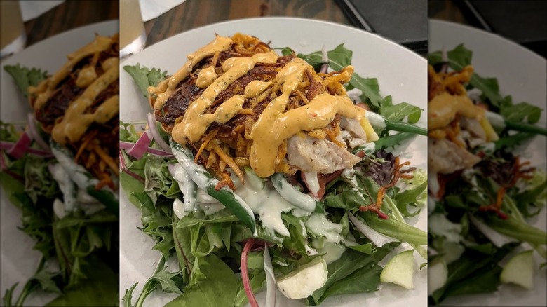 Close-up of a meal at Little Moir's Food Shack