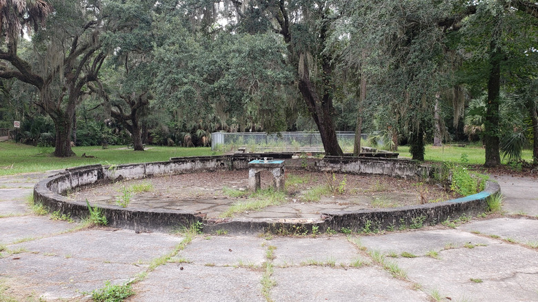 Abandoned fountain from the Hampton Springs Hotel Historic Site in Florida