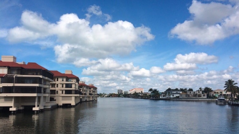 Exterior shot of The Village Shops on Venetian Bay