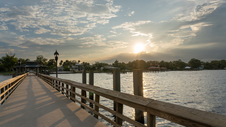 View of the Green Cove Springs Public Pier in Green Cove Springs, Florida