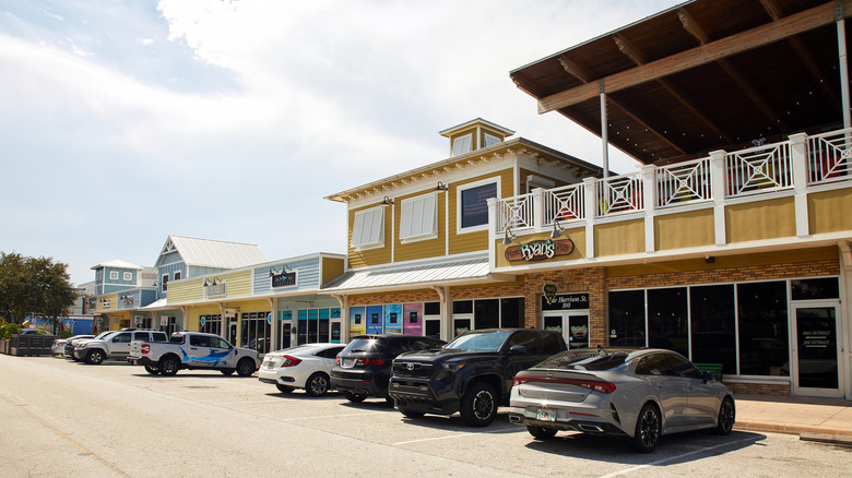 Restaurants, bars, and shops along Cocoa Village, Florida