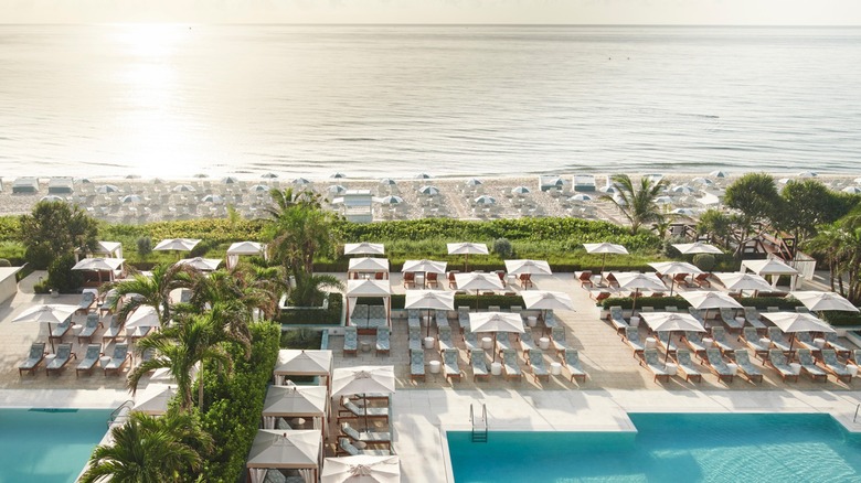 Aerial view of Four Seasons Resort Palm Beach