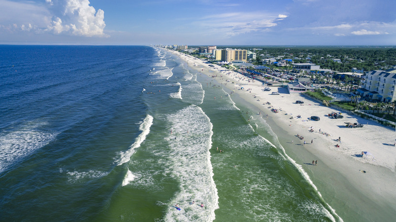 Aerial view of New Smyrna Beach