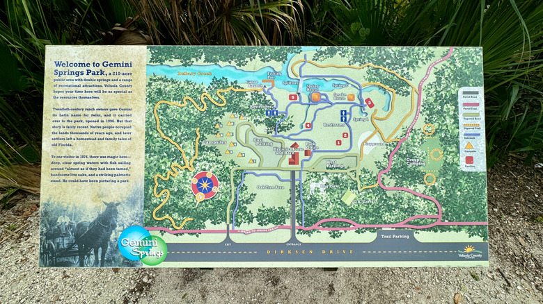 map of Gemini Springs Park