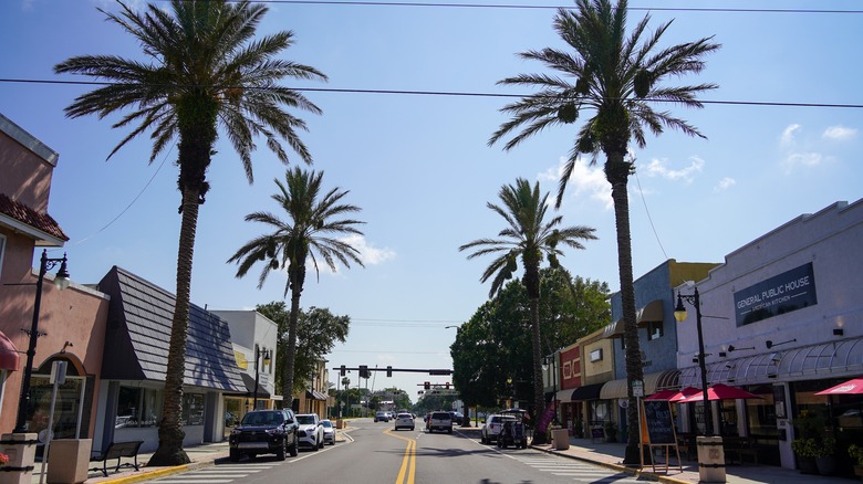 New Smyrna Beach's downtown area