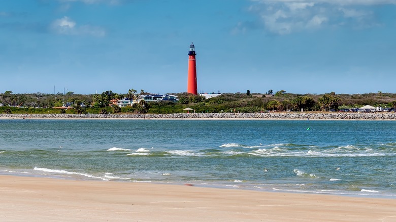 A view of the light house at the Ponce De Leon Inlet in New Smyrna